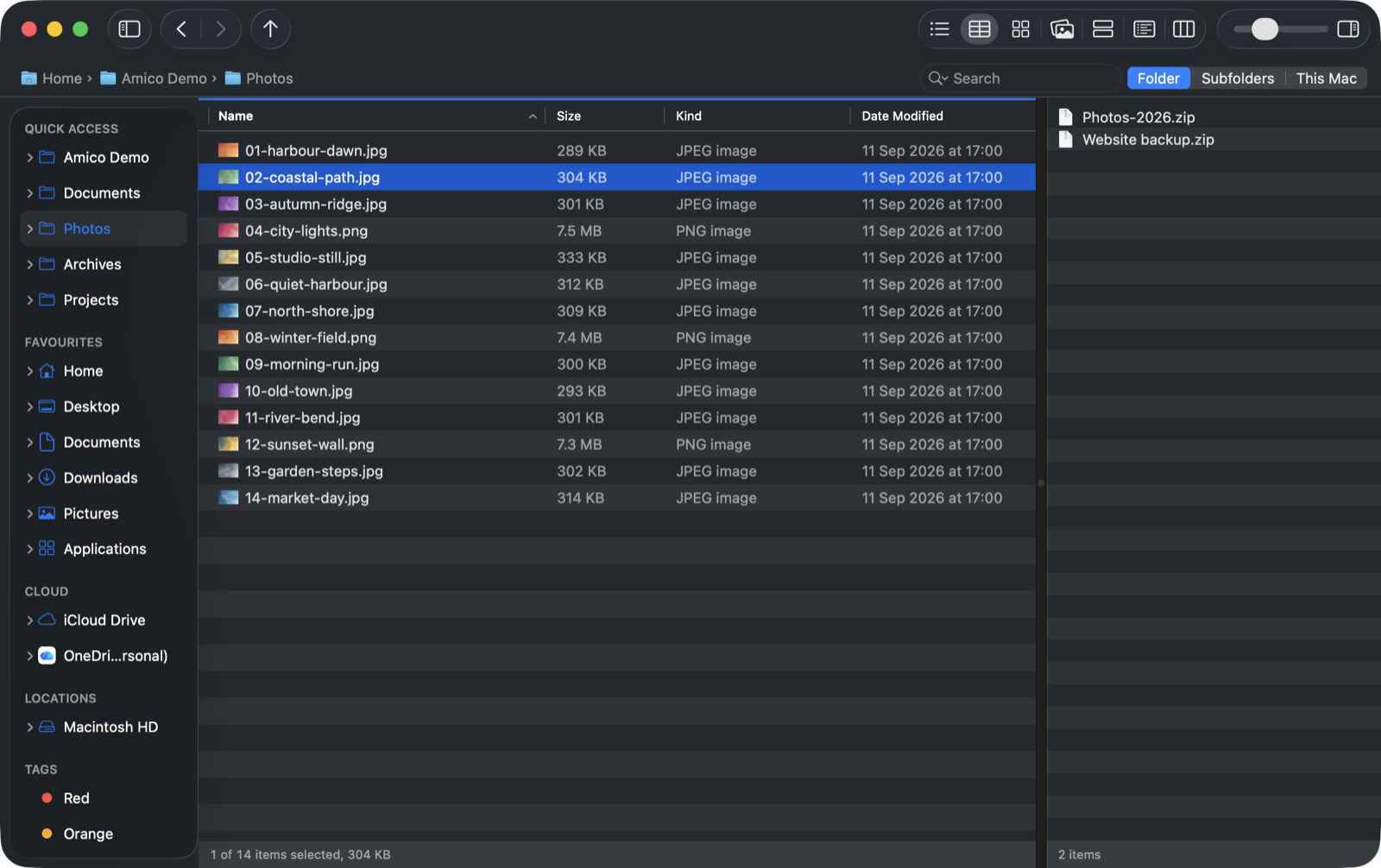 Dual pane in dark mode